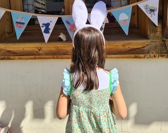 ¡Felices Pascuas!, Decoración de Pascua, Pancarta de tela de Pascua, Tela de Pascua, Decoraciones de Pascua para niños, Conejo de Pascua, Huevos de Pascua, Pollitos de Pascua