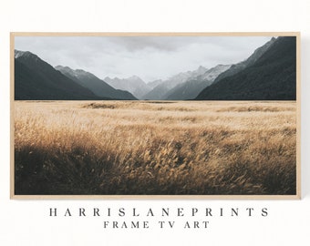 File artistico Samsung Frame TV / "Paesaggio montano attenuato" / Moderno / Texture / Neutro / Fattoria / Minimal / Boho
