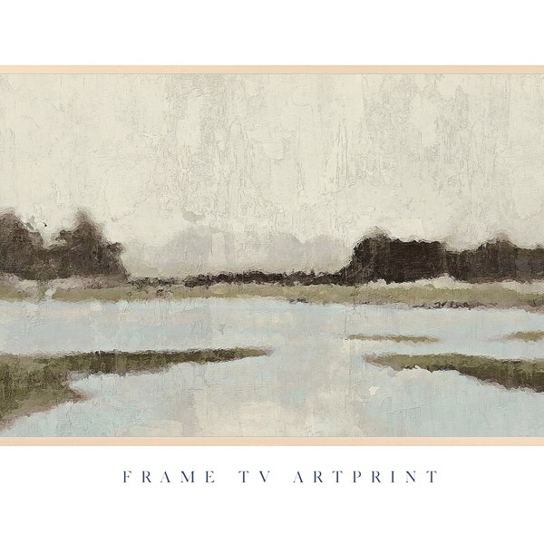 Samsung Frame TV art file | "Abstract Textured Horizons Landscape" | Modern | Texture | Neutral | Farmhouse | Minimal | Boho