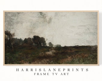 File artistico Samsung Frame TV / "Paesaggio lunatico strutturato invecchiato" / Moderno / Texture / Neutro / Scarabocchio / Fattoria / Minimal / Boho