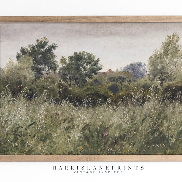 Vintage Inspired Art Print | "Muted Vintage Landscape" |  Neutral | Modern Traditional | Printable | Farmhouse |