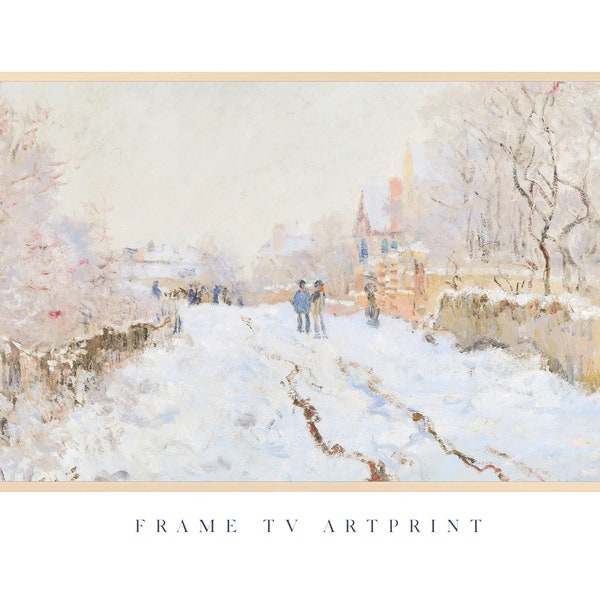 Samsung Frame TV art Vintage | "Winter Scenery" | Winter | Snow | Minimal | Holiday | Landscape | Christmas | Farmhouse | Rustic