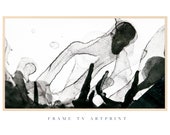 Samsung Frame TV art, "Ink Experiment" | Modern | Abstract | Texture | Ink | Paint | Neutral | Scribble | Farmhouse | MCM | Minimal