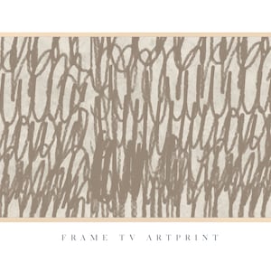 Samsung Frame TV art, "Beige Tan Abstract" | Modern | Abstract | Texture | Ink | Neutral | Farmhouse | MCM | Minimal