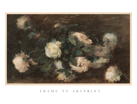 Samsung Frame TV art, "Artist Florals 5" | Earthy Muted Florals | Valentines Day | Spring | Love | Neutral | Farmhouse | Abstract
