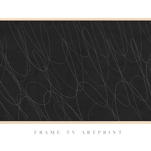 Samsung Frame TV art file | &quot;Dark Charcoal Thoughts Abstract&quot; | Modern | Texture | Neutral | Scribble | Farmhouse | Minimal | Boho