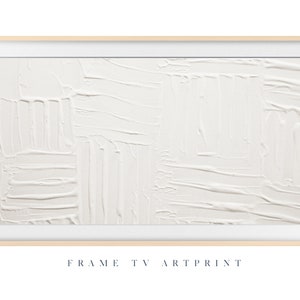Samsung Frame TV art, "TEX 4" | Modern | Texture | Wall | Paint | Neutral | White | Farmhouse | MCM | Minimal | Abstract