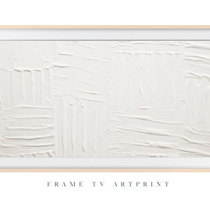 Samsung Frame TV art, "TEX 4" | Modern | Texture | Wall | Paint | Neutral | White | Farmhouse | MCM | Minimal | Abstract