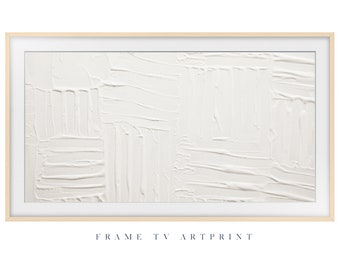 Arte Samsung Frame TV, "TEX 4" / Moderno / Texture / Parete / Vernice / Neutro / Bianco / Fattoria / MCM / Minimal / Astratto