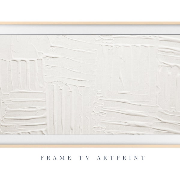 Samsung Frame TV art, "TEX 4" | Modern | Texture | Wall | Paint | Neutral | White | Farmhouse | MCM | Minimal | Abstract