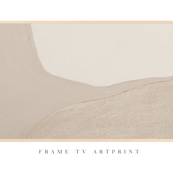 Samsung Frame TV art file | "Beige Abstract" | Modern | Texture | Paint | Palette knife | Canvas | Farmhouse | MCM | Minimal | Boho