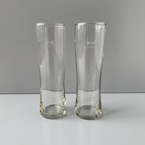 2 SUPERFEST champagne glasses DDR glass 2 flutes Super Strong Patent Glasses from East Germany GDR