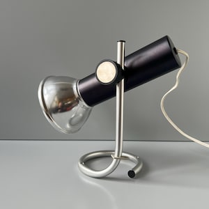 Beautiful desk lamp DDR 70s I Silver Space Age lamp I MidCentury Spot VEB Zwintschöna