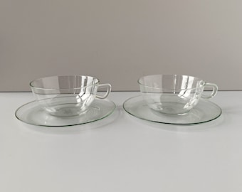 2 Teacups TEHO Jenaer Glas Pentagon Mark / Wilhelm Wagenfeld / - Etsy