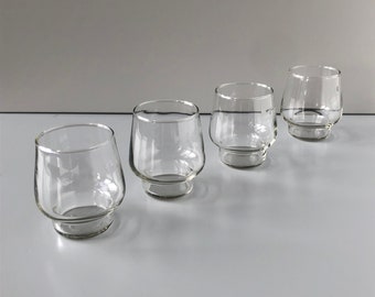 4 vasos de coñac SUPERFEST Diseño de patente DDR – Fabricado en la RDA – Vasos de 4 piezas Estable y ligero