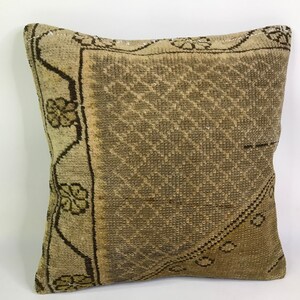 Vintage Kilim Pillow, Turkish Carpet Pillow, 16x16 Kilim Pillow, Ethnic Kilim Pillow, Home Decor, Cushion Cover, Decorative Pillow, Pillow