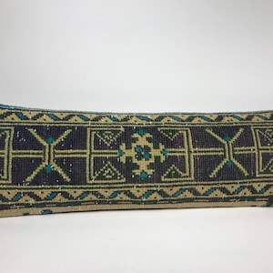 12x36 lumbar pillow, boho pillow, kilim pillow, pillow covers, throw pillow, embroidered pillow, morrocan pillow, unique throw pillow