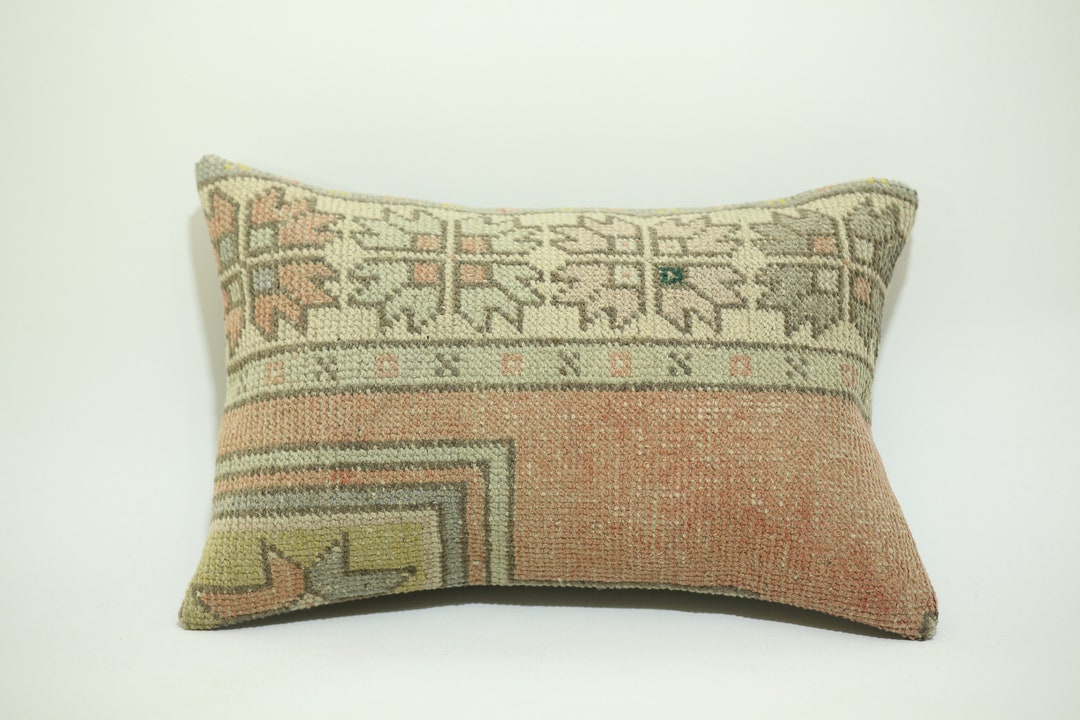 Turkish Kilim Pillow, 16x24 Pillow Cover, Bohemian Kilim Pillow, Throw Pillow, Boho Carpet