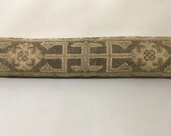 Queen Extra Long Pillow Cover Handmade Kilim Lumbar Sofa Bed Accent Entryway Decor 8x48
