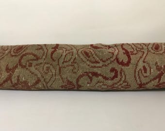 Extra Long Lumbar Pillow Vintage  Kilim Wool Cushion 8x48 bed  Boho Decor