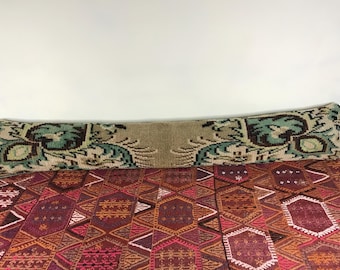 Almohada extra larga, funda de almohada tipo euro, almohada lumbar de 8 x 48 pulgadas, almohada para cama tamaño king, almohada de banco, almohada texturizada