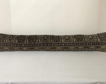Vintage Turkish Rug Lumbar Pillow Cover Extra Long Boho Throw (8"x48") Bed