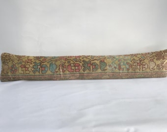 Handmade 8x48 Extra Lumbar  Vintage Pillow Cover Turkish Kilim Sofa  Bed Accent Entryway Decor