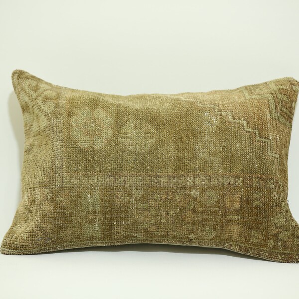 Turkish Kilim Pillow, 16x24 Pillow Case, Bohemian Kilim Pillow, Textured Pillow, Home Decor, Livingroom Decor, Aestethic Pillow, Pillow