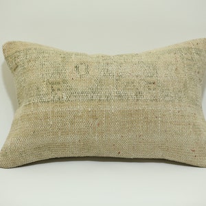 16x24 rug pillow, morrocan pillow, lumbar pillow, aztec pillow, rug cushion, faded pillow, embroidered pillow, throw pillow