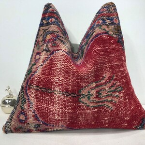 Anatolian Turkish Kilim Pillow, Decorative Pillow, 20x20 Pillow Cover, Throw Pillow, Boho Decor, Couch Accent Pillow, Cushion Cover