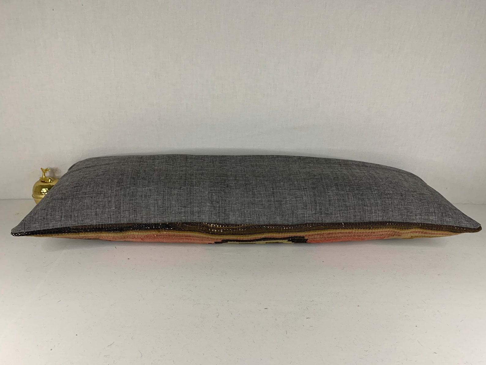 Braunes und rosa Kelim Kissen Kissenbezug Kissenbezug | Etsy