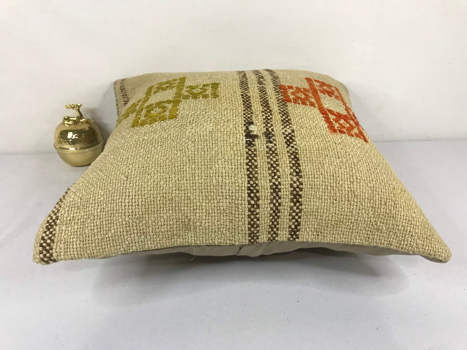 Vintage Jute Cushion Cover Throw Indian Jute Cushions Handmade Etsy