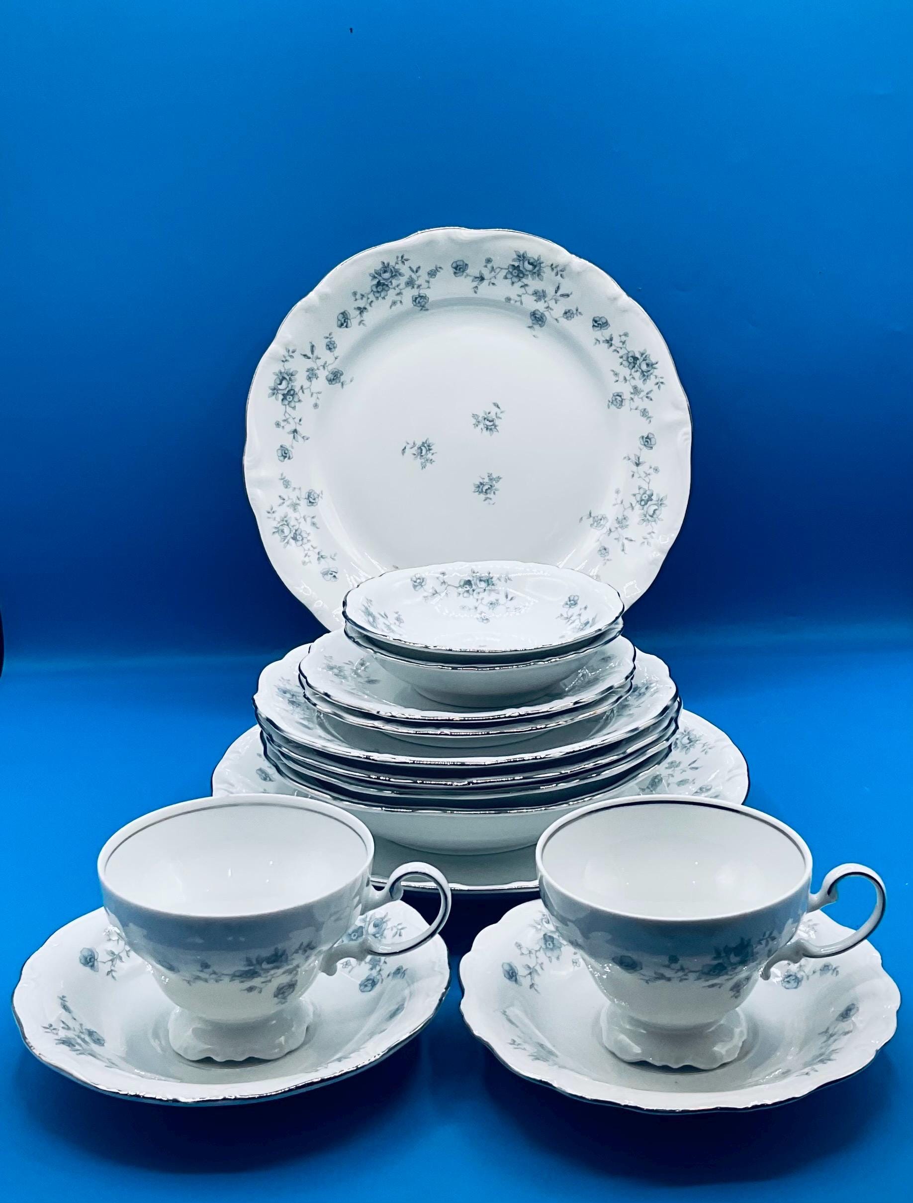 Vintage Johann Haviland Bavaria Germany“blue Garland “ 7 Piece