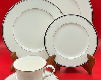 Vintage Noritake Bone China 9707 Fairbanks Platinum Japan 5 Piece