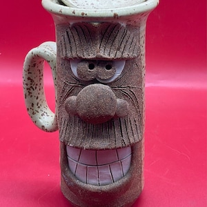 Vintage Mahon Style Stoneware Face Mug With Ice Guard