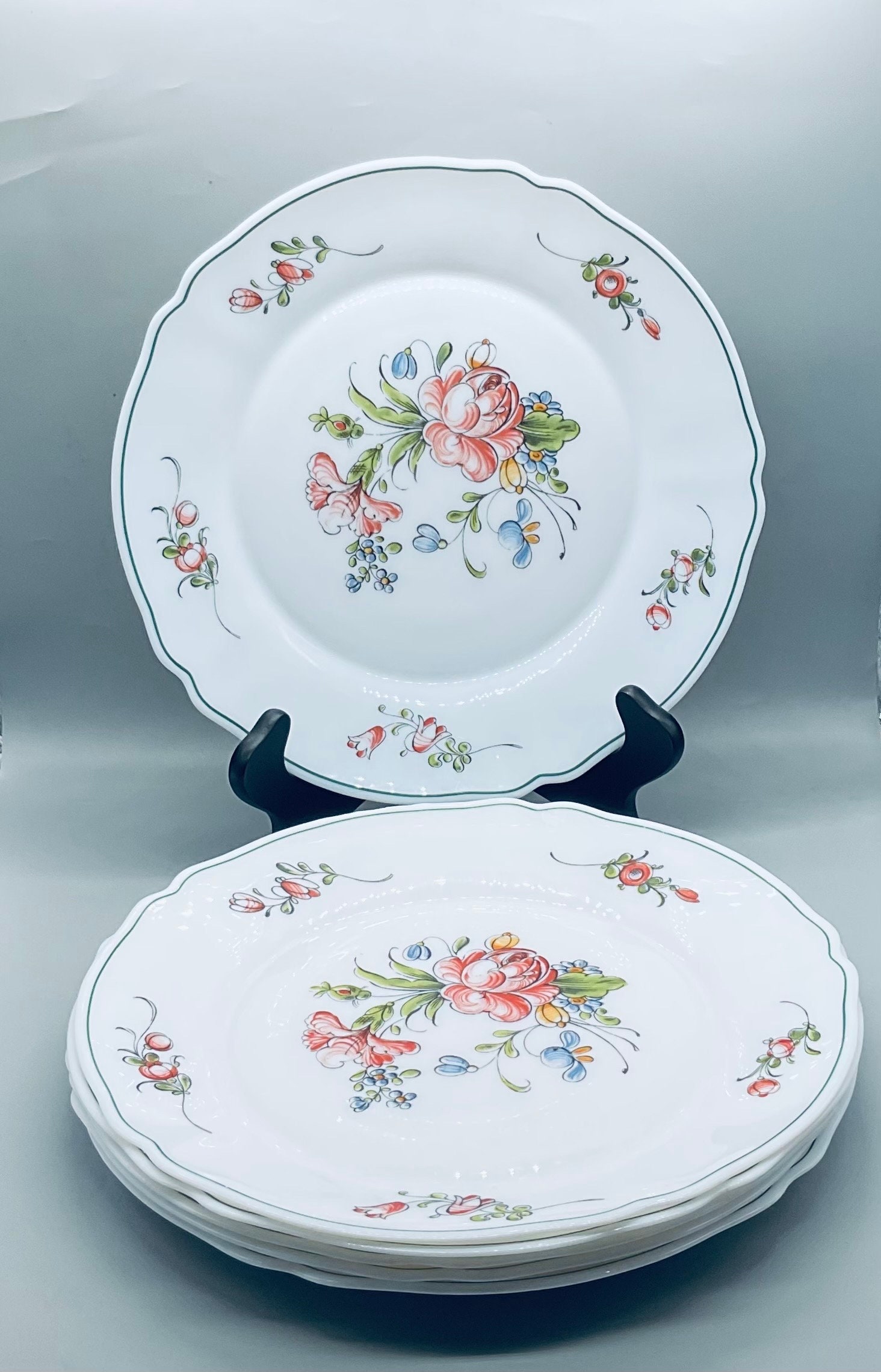 【ヴィンテージテーブルウェア】フランス /arcopal フランスビンテージ arcopal ブルー花柄 カップ＆ソーサー