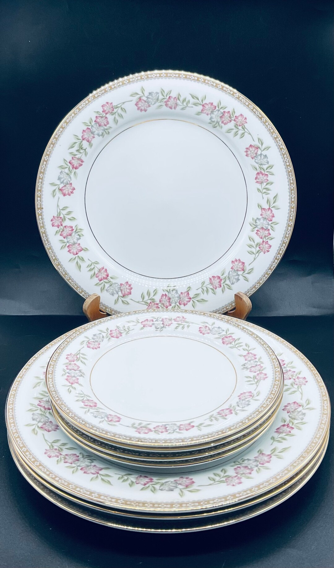 Vintage Noritake China 5408 Cordell 4 Dinner Plates and 4 Salad