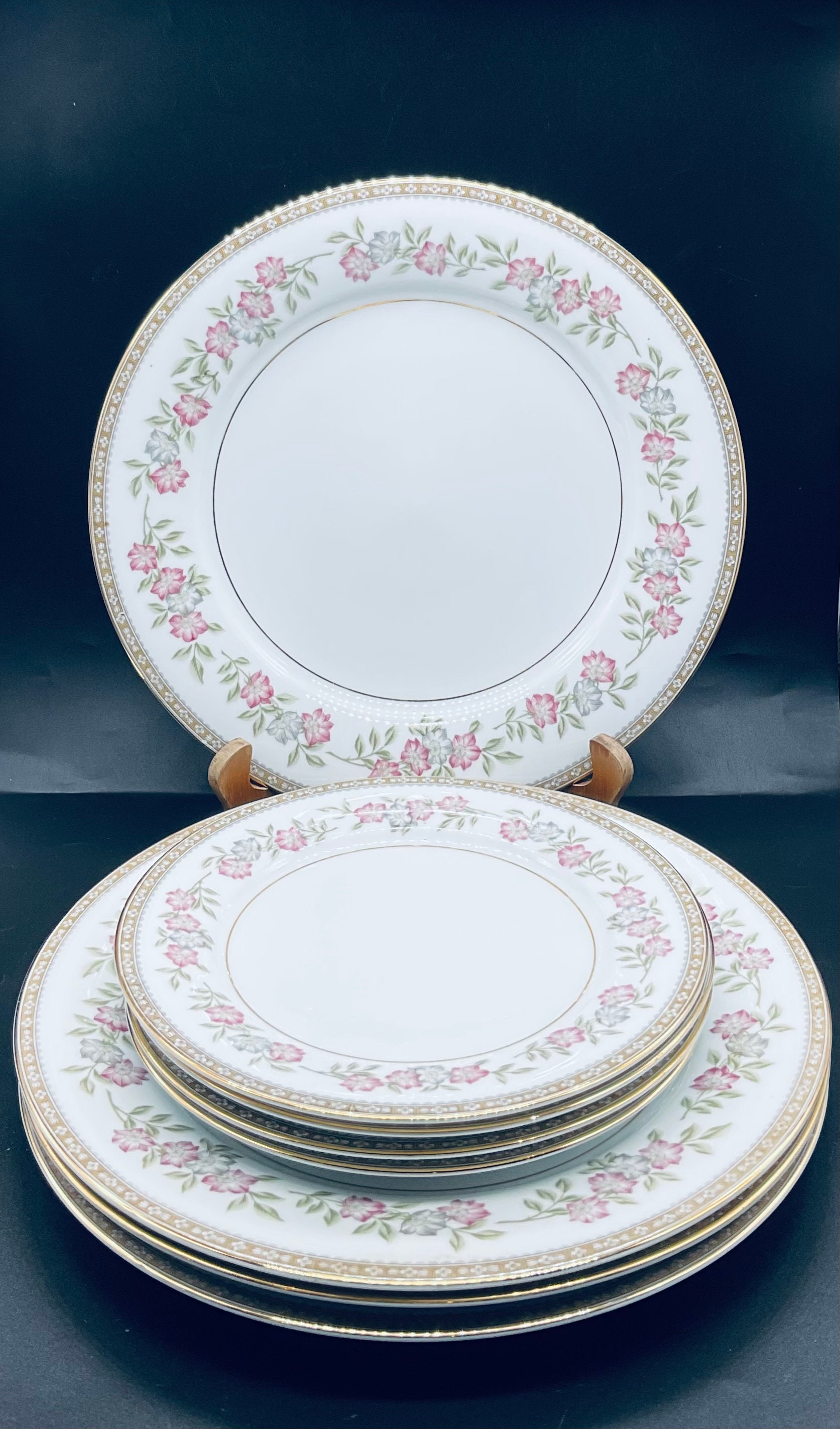 Vintage Noritake China 5408 Cordell 4 Dinner Plates and 4 Salad