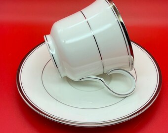 Vintage Noritake Bone China 9707 Fairbanks Platinum Japan 5 Piece