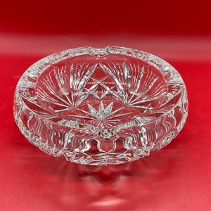 Vintage Gorham Lead Crystal Heavy Ashtray with 4 Indentations