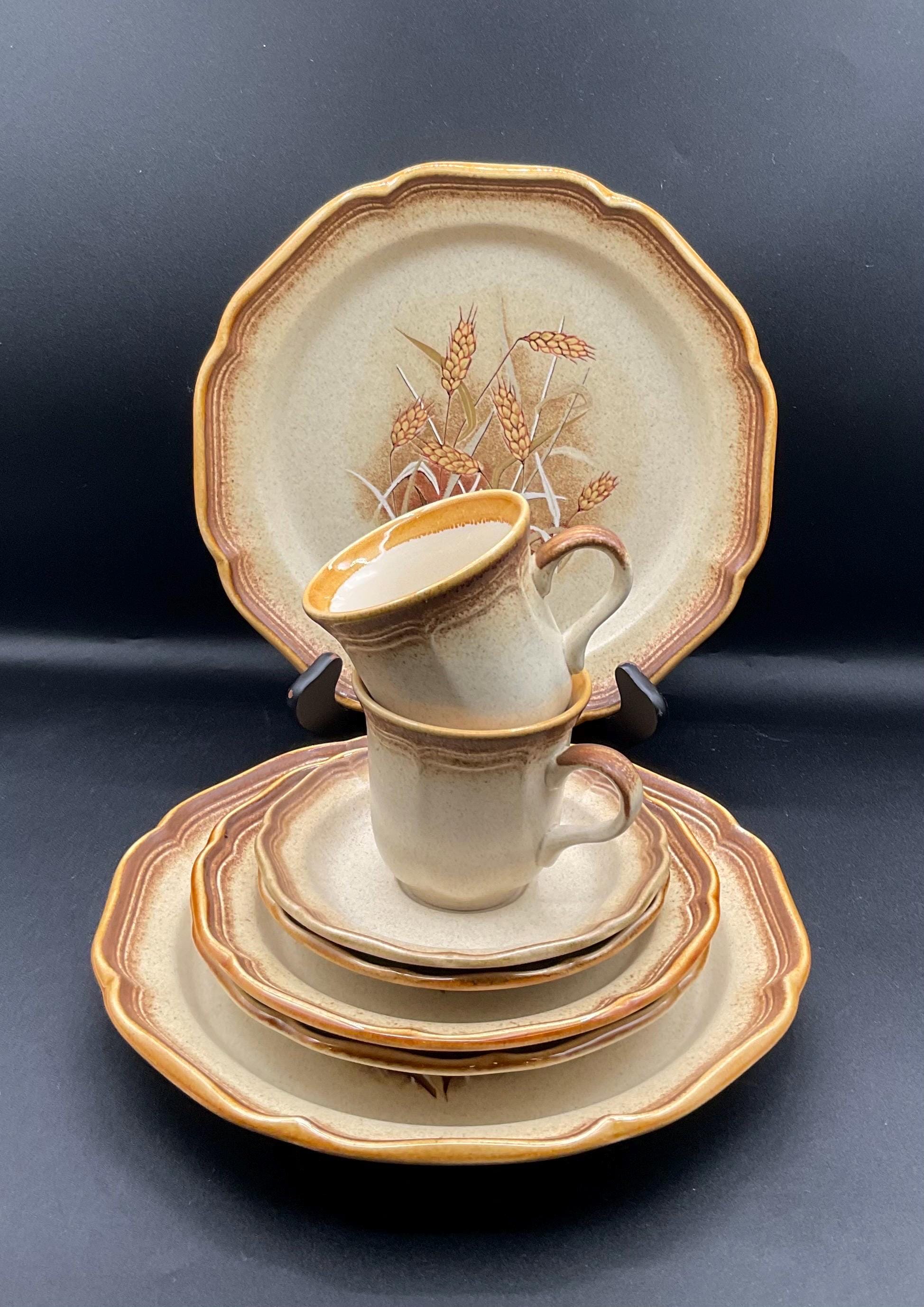 Mikasa Whole Wheat E8001 -E8000 Oven to Table Stoneware 4 Pieces