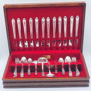 Vintage WM Rogers AI Plus IS Silver Plated 52 Pieces Flatware