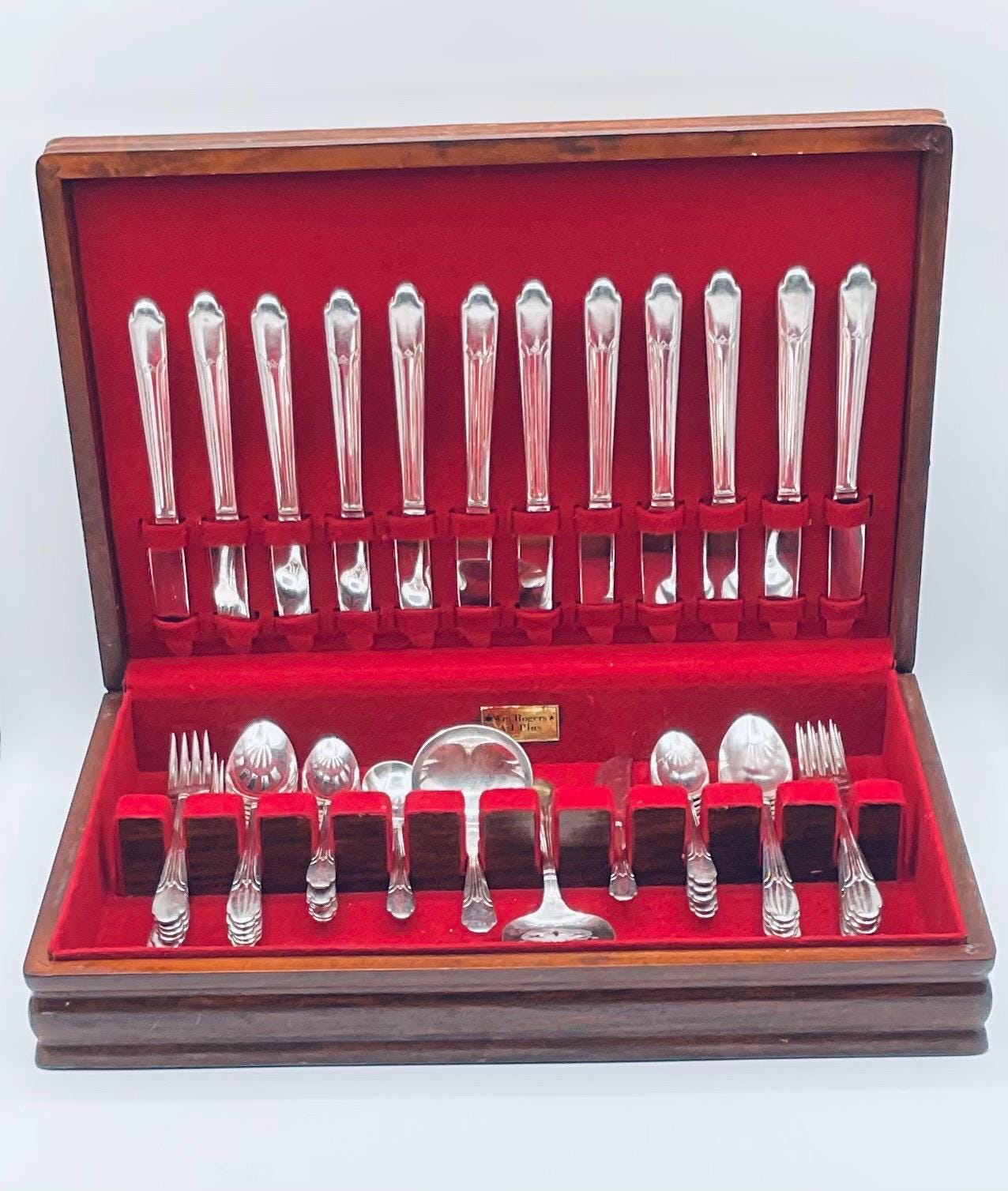 Vintage WM Rogers AI Plus IS Silver Plated 52 Pieces Flatware