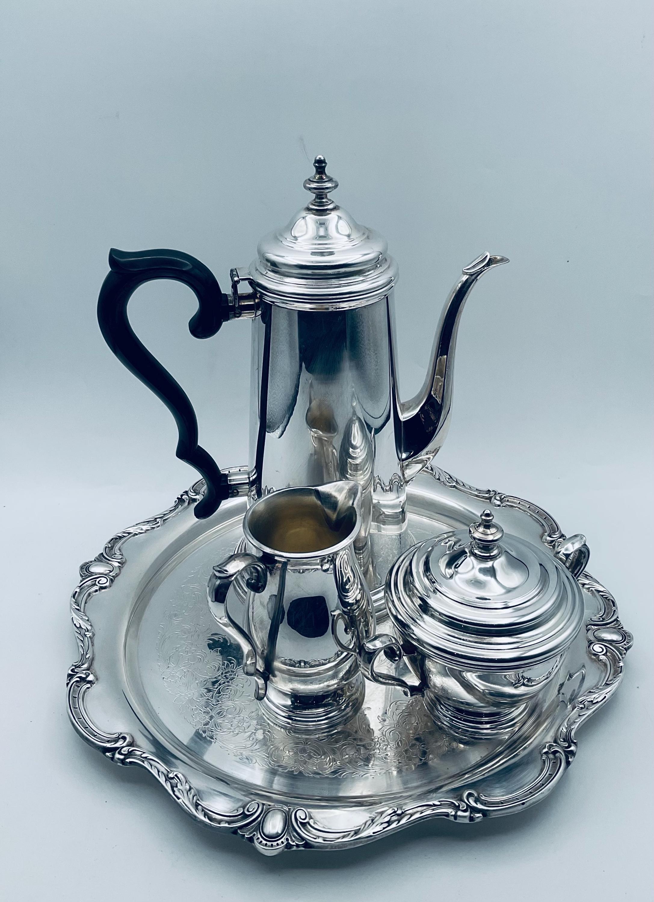 Vintage Webster Wilcox International Silver Silverplated 4 Piece
