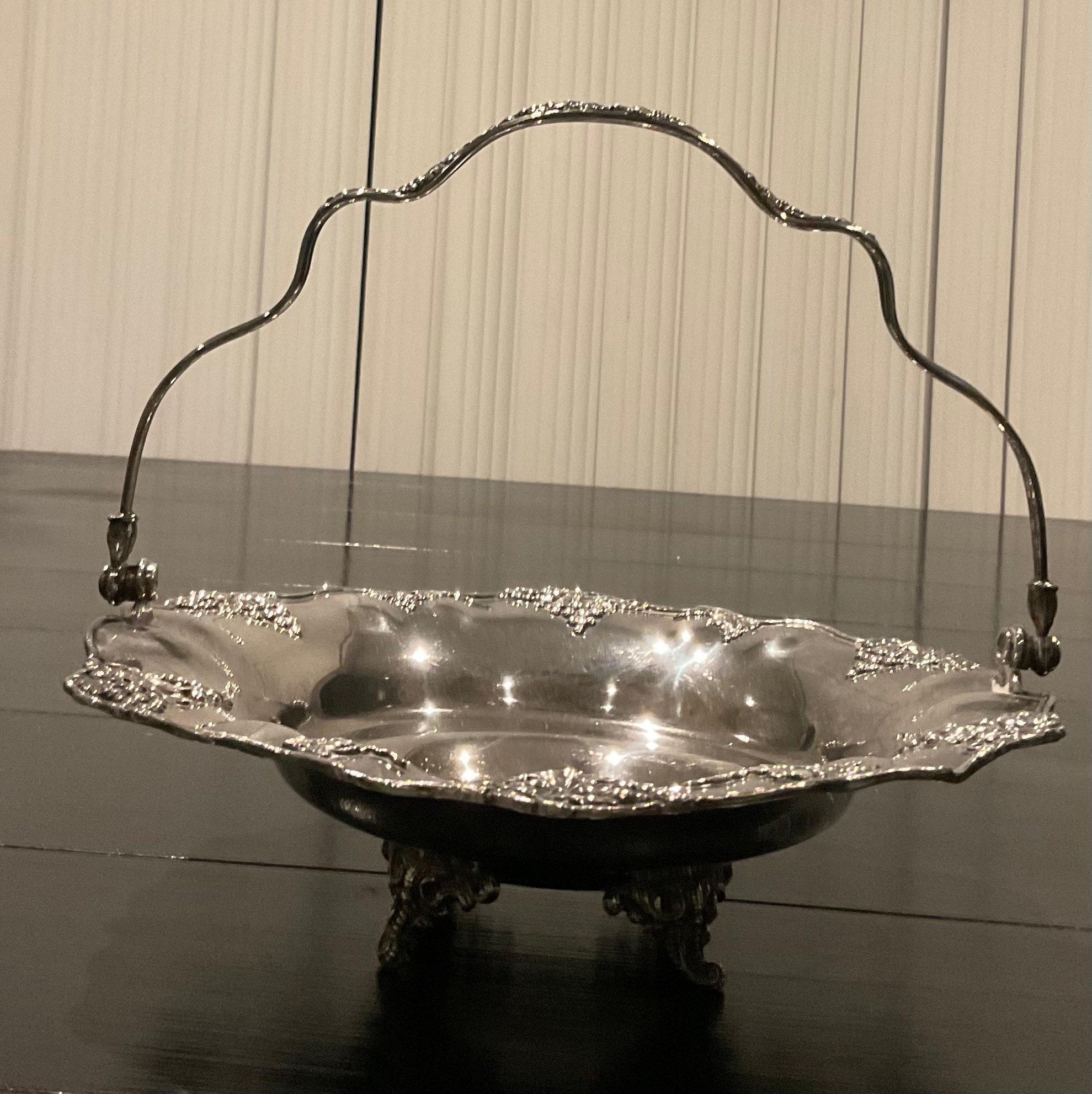 Antique Victor Silver Co Quadruple Plate 01053 Bridal Basket Etsy