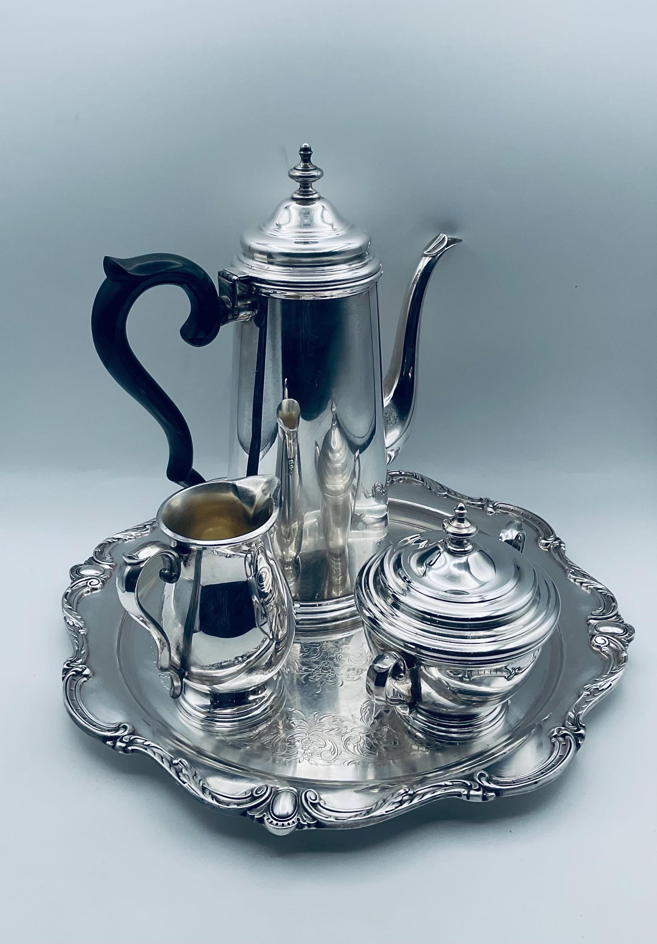 Vintage Webster Wilcox International Silver Silverplated 4 Piece