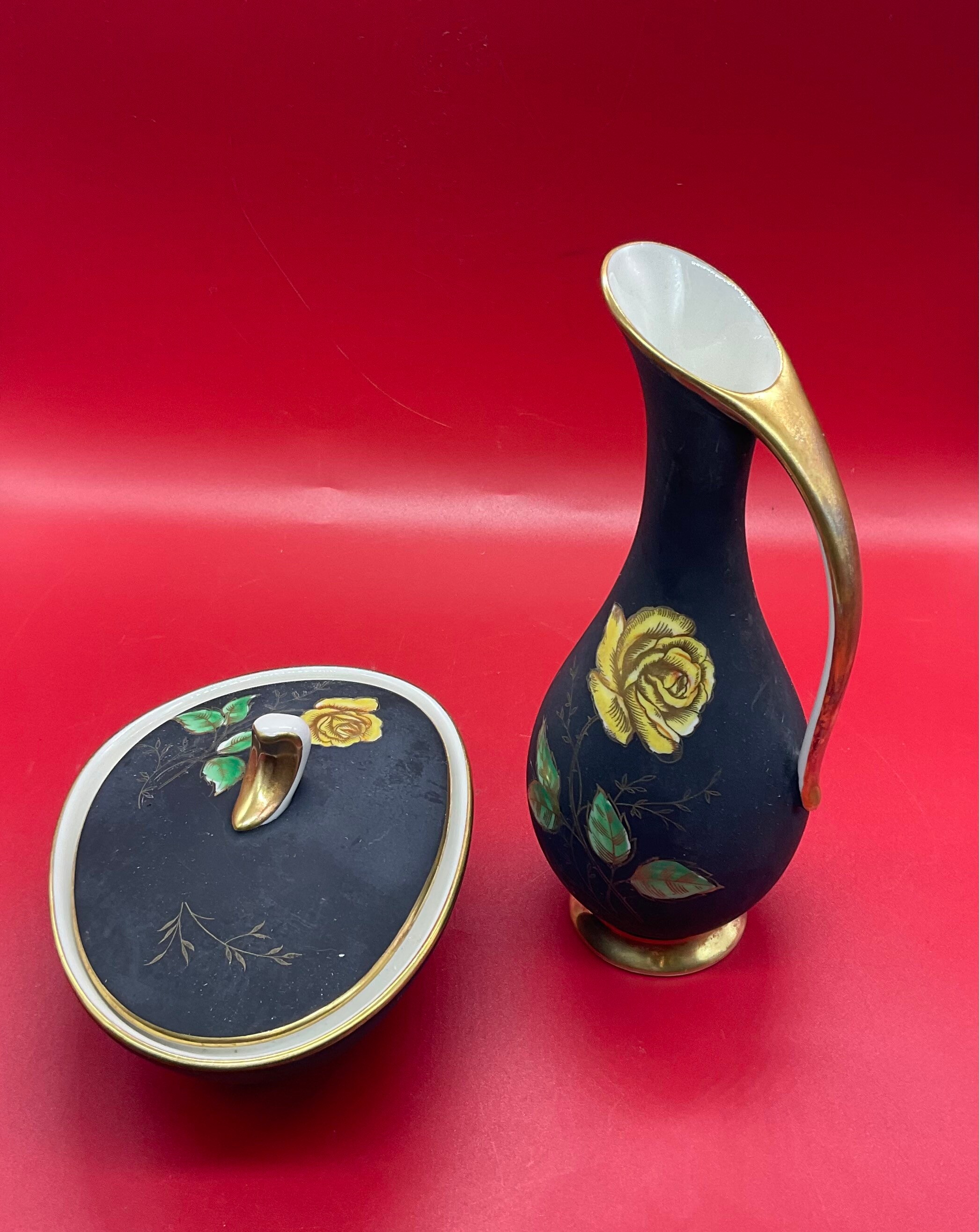 Vintage Royal Porzellan Bavaria KM Germany Handarbeit 22 Karat
