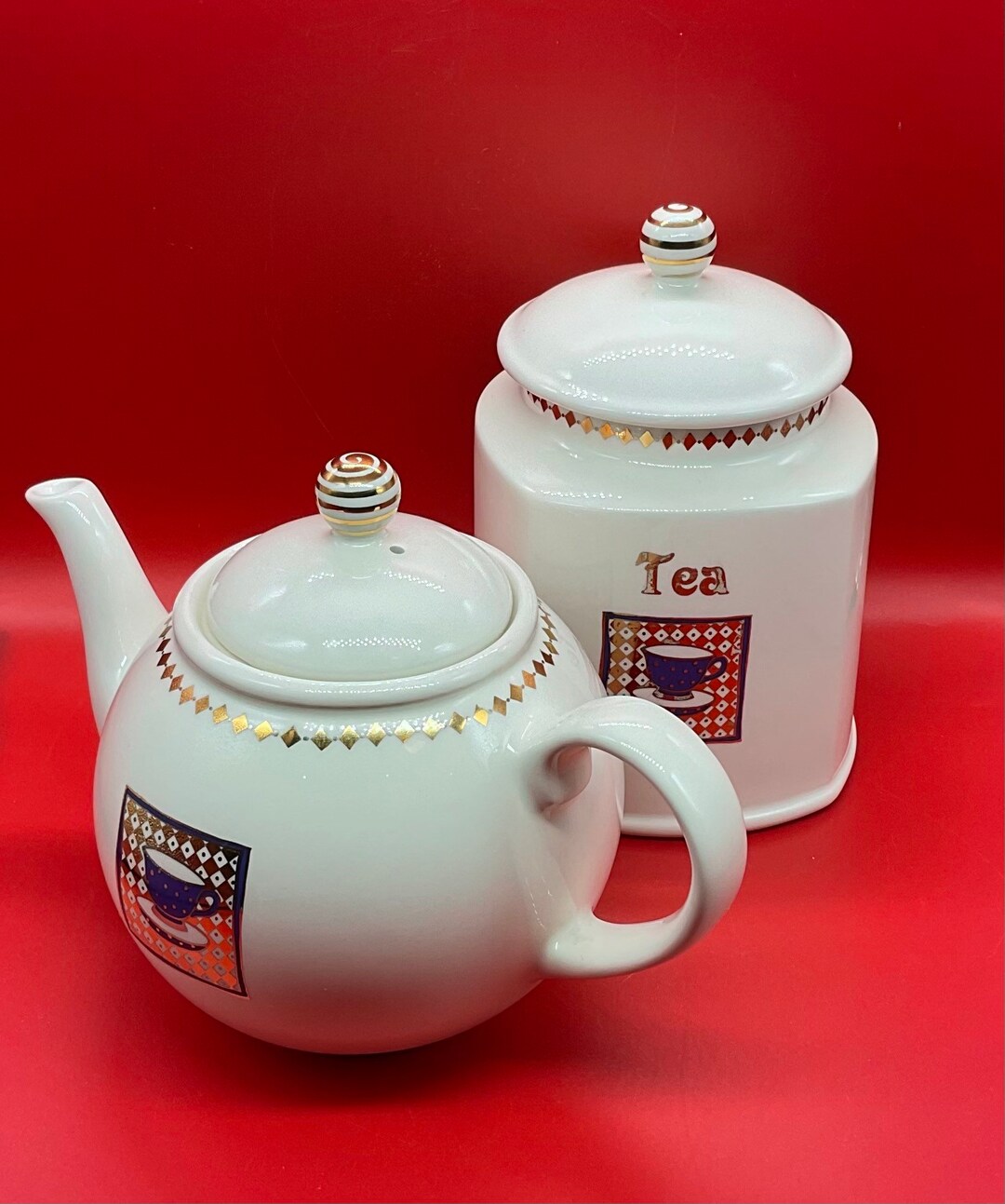 Vintage Arthur Wood Made in England Porcelain Set of Teapot Etsy