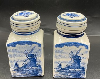 Antique Ditmar Urbach Kitch Set W Salt Box, Oil & Vinnegar