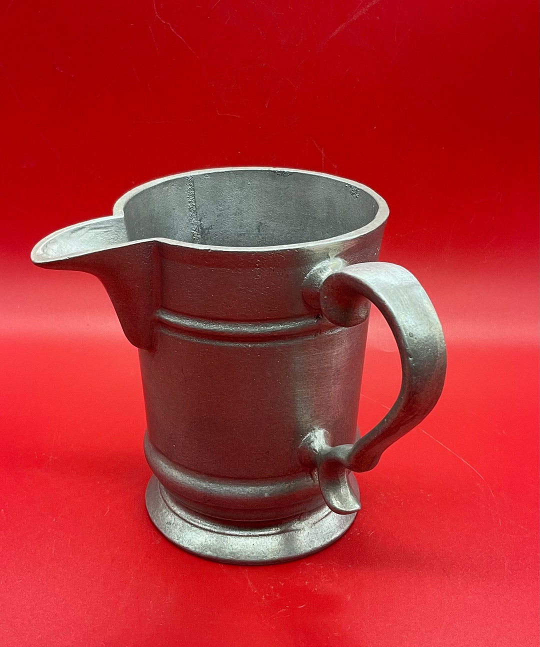 Vintage Wilton Armetale Pewter Side Spout Pitcher Etsy